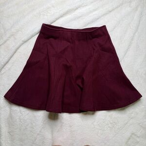 OGL Pull-On A-Line Mini Skirt Burgundy Size M NWT